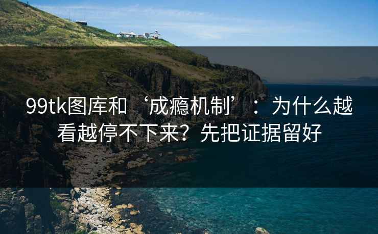 99tk图库和‘成瘾机制’：为什么越看越停不下来？先把证据留好